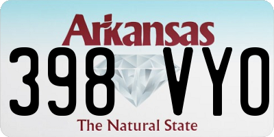 AR license plate 398VYO