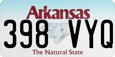 AR license plate 398VYQ