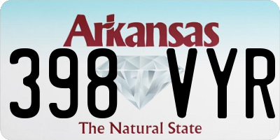 AR license plate 398VYR