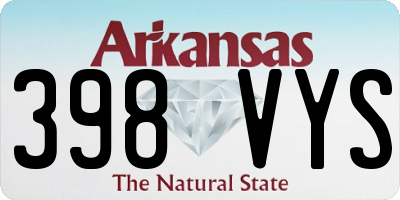 AR license plate 398VYS