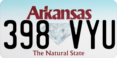 AR license plate 398VYU