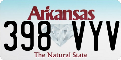 AR license plate 398VYV