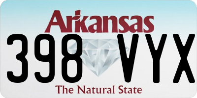 AR license plate 398VYX