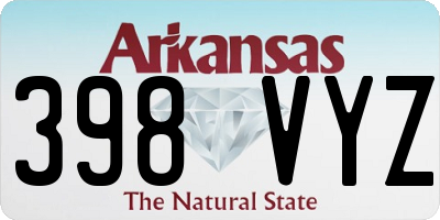 AR license plate 398VYZ