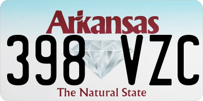 AR license plate 398VZC