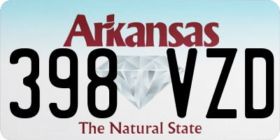 AR license plate 398VZD