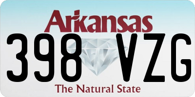 AR license plate 398VZG