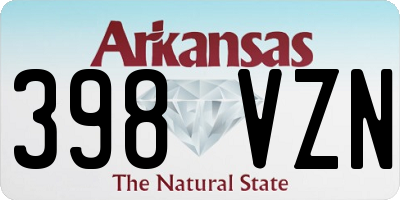 AR license plate 398VZN