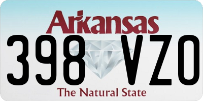 AR license plate 398VZO