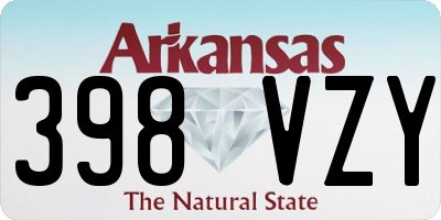 AR license plate 398VZY
