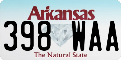 AR license plate 398WAA