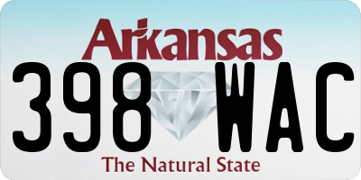AR license plate 398WAC