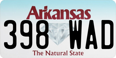 AR license plate 398WAD