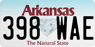 AR license plate 398WAE