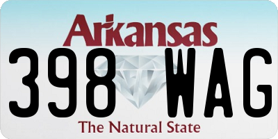 AR license plate 398WAG