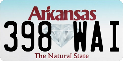 AR license plate 398WAI