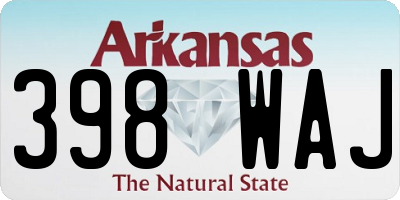 AR license plate 398WAJ