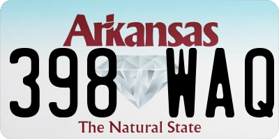 AR license plate 398WAQ