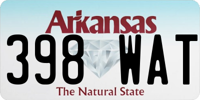 AR license plate 398WAT