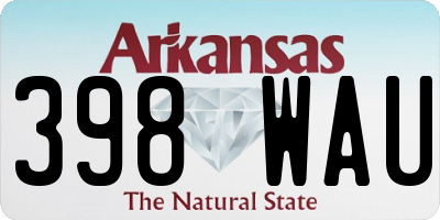 AR license plate 398WAU