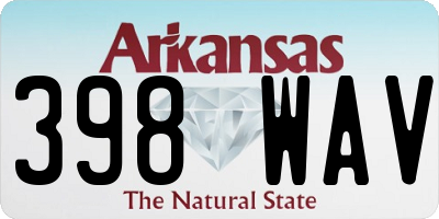 AR license plate 398WAV