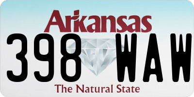 AR license plate 398WAW