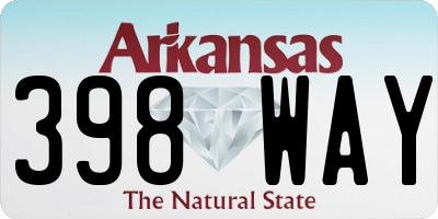 AR license plate 398WAY