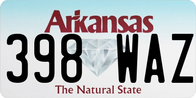 AR license plate 398WAZ