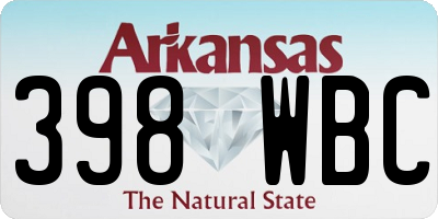 AR license plate 398WBC