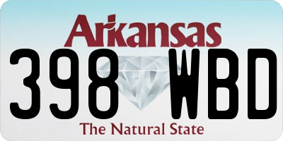 AR license plate 398WBD