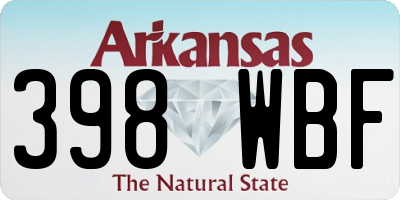 AR license plate 398WBF