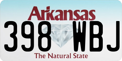 AR license plate 398WBJ