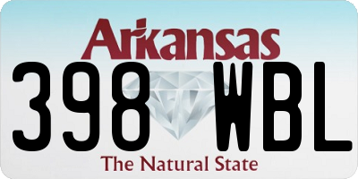 AR license plate 398WBL