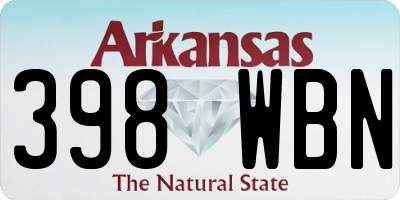 AR license plate 398WBN