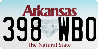 AR license plate 398WBO