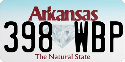 AR license plate 398WBP