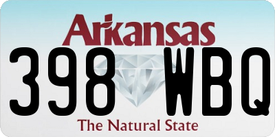 AR license plate 398WBQ