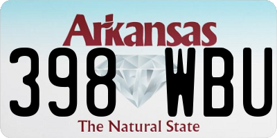 AR license plate 398WBU
