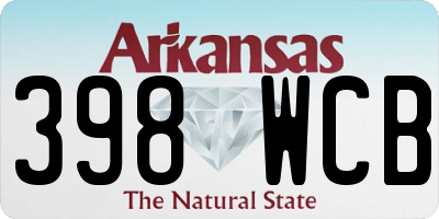 AR license plate 398WCB