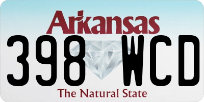 AR license plate 398WCD
