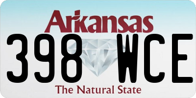 AR license plate 398WCE