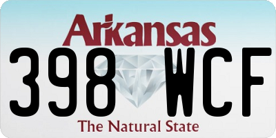 AR license plate 398WCF