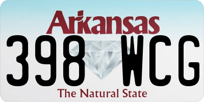 AR license plate 398WCG