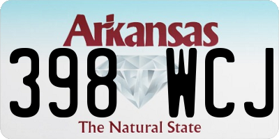 AR license plate 398WCJ
