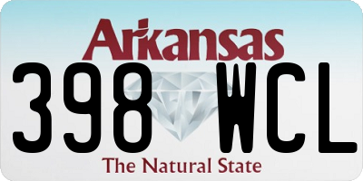 AR license plate 398WCL