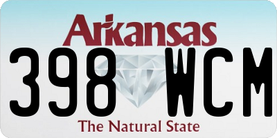 AR license plate 398WCM