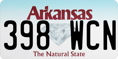 AR license plate 398WCN