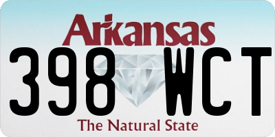 AR license plate 398WCT
