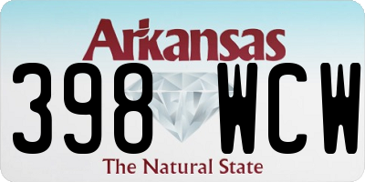 AR license plate 398WCW