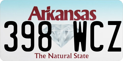 AR license plate 398WCZ